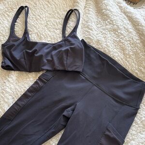 Charcoal Sports Bra and Leggings Set